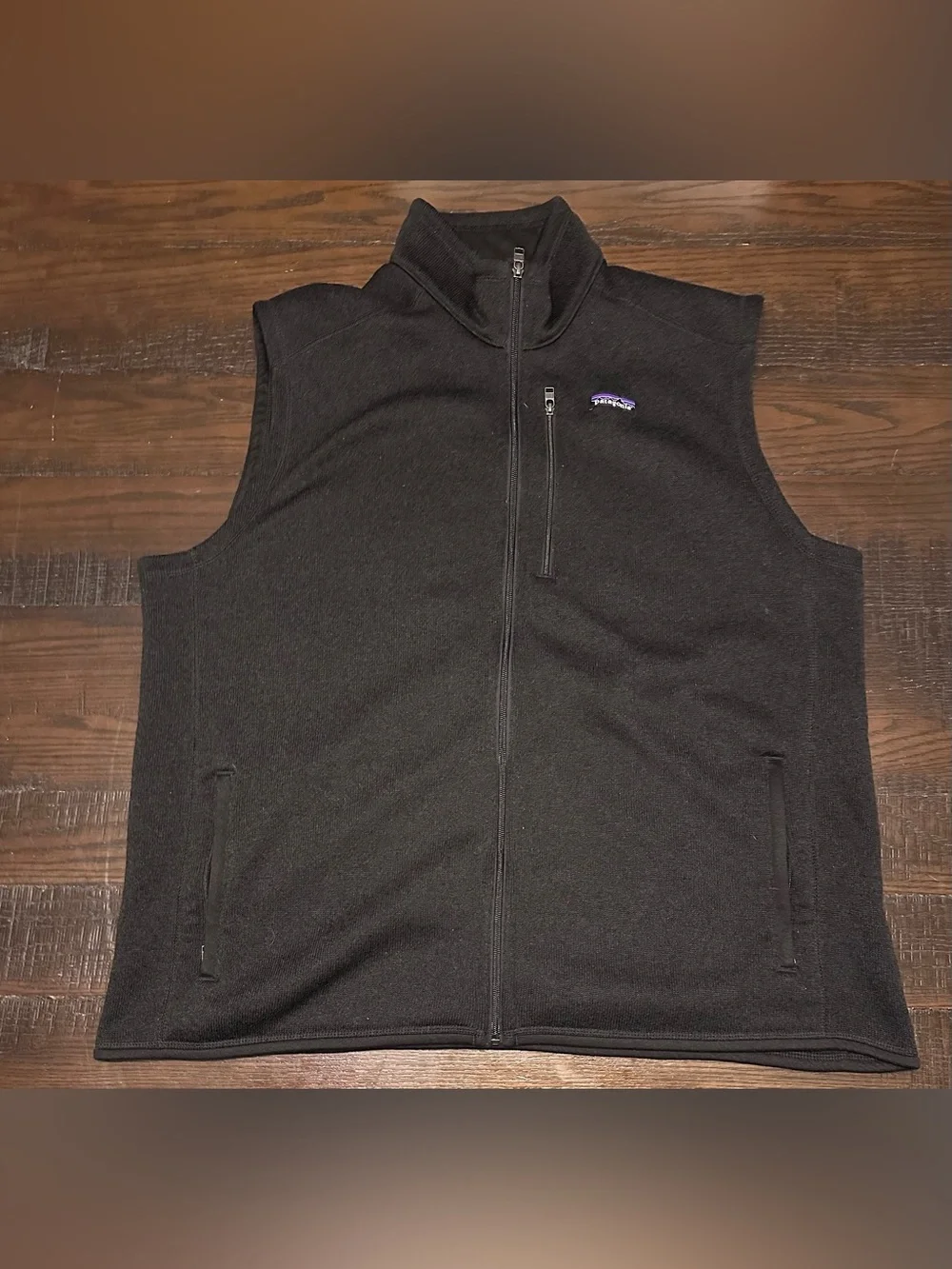 Patagonia Men's Better Sweater Vest Black Mens 3XL Full Zip Up - EXCELLENT COND